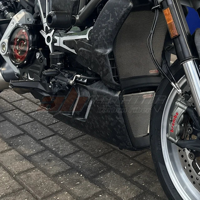 Belly Pan Lower Fairings For Ducati XDiavel 2016+ Full Forged Carbon Fiber 100%