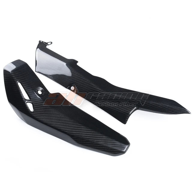 Exhaust Pipe Cover Heatshield Guard Protector Cowling For KwasaKi H2 Full Carbon Fiber 100%