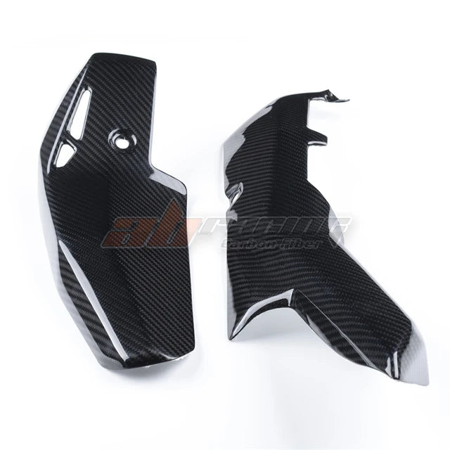 Exhaust Pipe Cover Heatshield Guard Protector Cowling For KwasaKi H2 Full Carbon Fiber 100%
