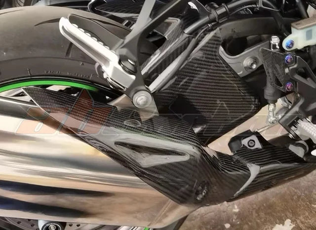 Exhaust Pipe Heat Shield Cover Guard Fairing For Kawasaki Zx10r 2021 -2022 Full Carbon Fiber 100%