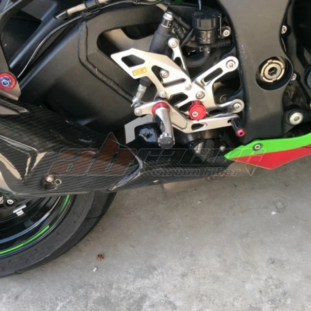 Exhaust Pipe Heat Shield Cover Guard Fairing For Kawasaki Zx10r 2021 -2022 Full Carbon Fiber 100%