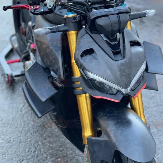 Forged Carbon Fiber Winglets Wings For Ducati Streetfight V4 V4s 100%