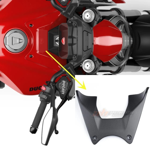 Front Fuel Tank Cap Cover Trim Cowling For Ducati Diavel V4 2023+ in Carbon Fiber 100%
