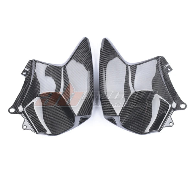 Gas Tank Side Panles Cover Trim Fairings Cowl For Kawasaki H2 SX 2018   2022 Full Carbon Fiber 100%