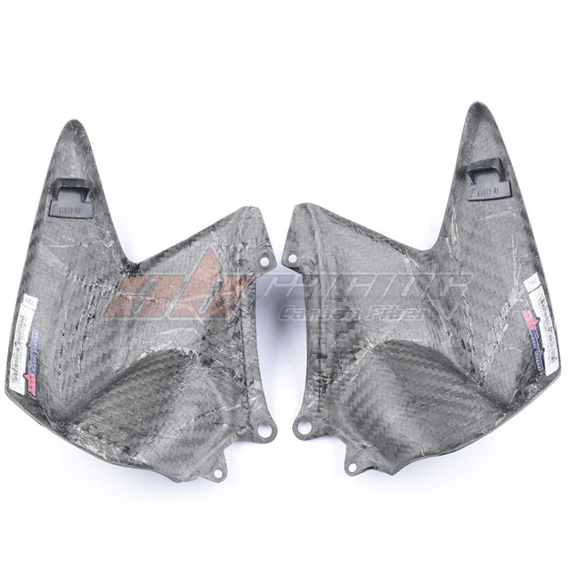 Gas Tank Side Panles Cover Trim Fairings Cowl For Kawasaki H2 SX 2018   2022 Full Carbon Fiber 100%