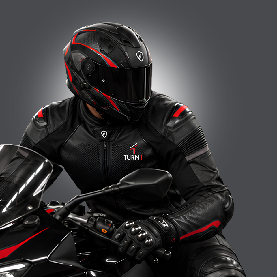 Perforated Leather Motorcycle Racing Jacket with CE Level 2 Armor & TPU Sliders