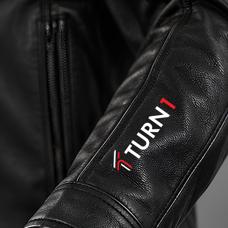 Vintage Full-Grain Leather Motorcycle Jacket – Black Cafe Racer Style