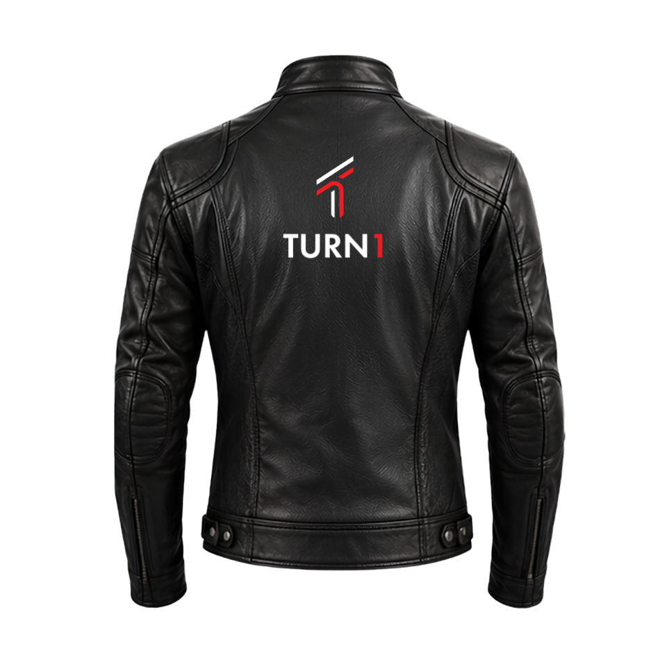 Vintage Full-Grain Leather Motorcycle Jacket – Black Cafe Racer Style