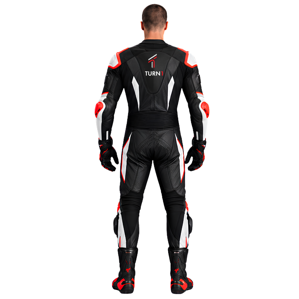 Full-Grain Leather Motorcycle Racing Suit with CE Level 2 Armor