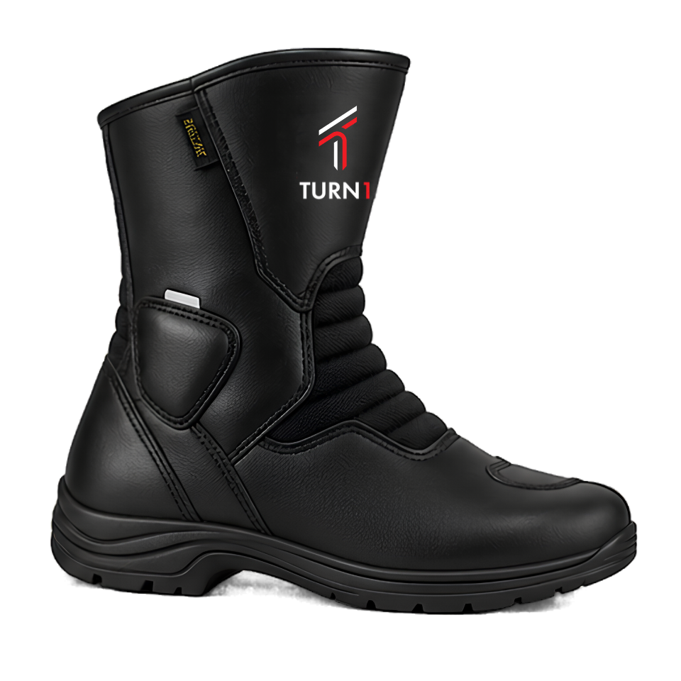 Protective Motorcycle Riding Boots with Side Zipper & Ankle Protection