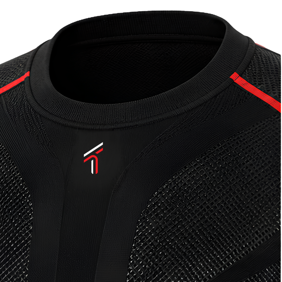Motorcycle Compression Base Layer Shirt with Breathable Lycra & Neoprene
