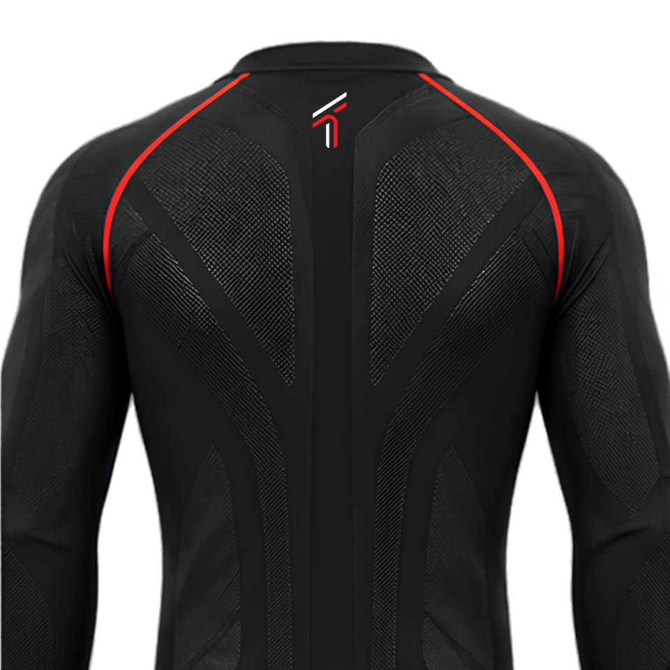 Motorcycle Compression Base Layer Shirt with Breathable Lycra & Neoprene