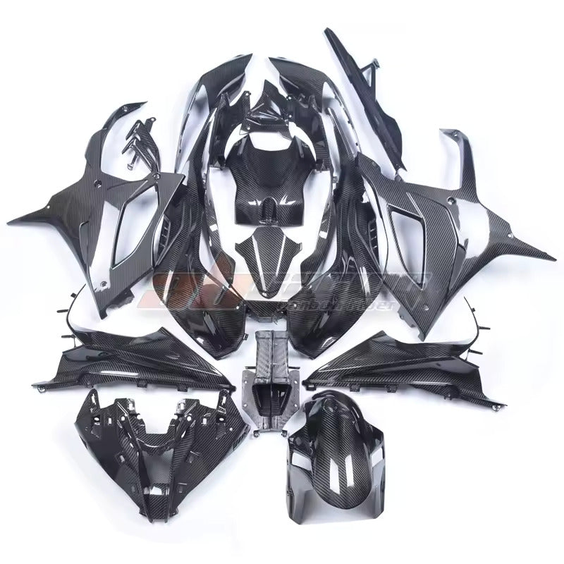 Full Faring Kits- Front Fender, Belly Pan, Rear Hugger, Undertail Cover For BMW S1000RR 2019-2022 Carbon Fiber 100%
