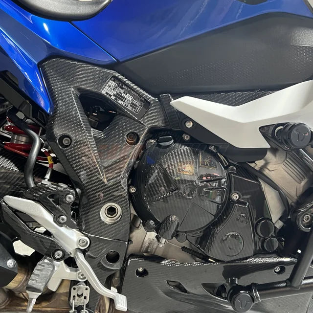 Side Frame Cover Protection Frame Cover Trim Spoiler For BMW S1000XR 2020 2023 Full Carbon Fiber 100%