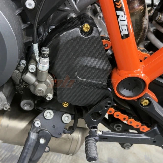 Side Sprocket Chain Case Cover Fairing Cowling For Ktm 1290 Super Duke R 2014-2017 Full Carbon Fiber 100% - -