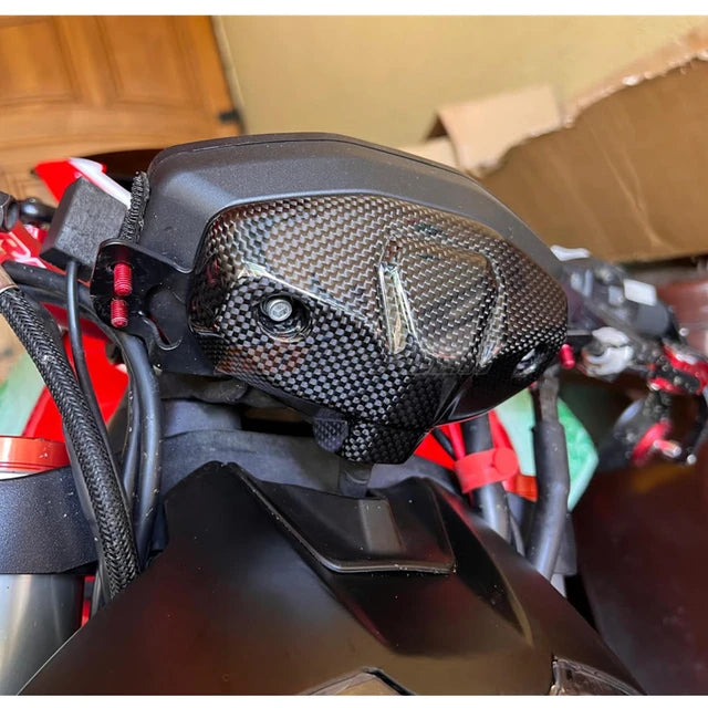 Upper Front Dash Airduct Cover Fairing For Ducati Monster 797 Full Carbon Fiber 100%